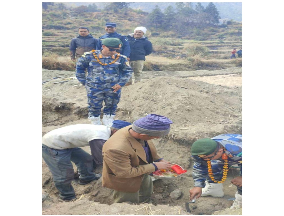 दार्चुलाको दुम्लिङमा सशस्त्र प्रहरीको बीओपी भवन शिलान्यास